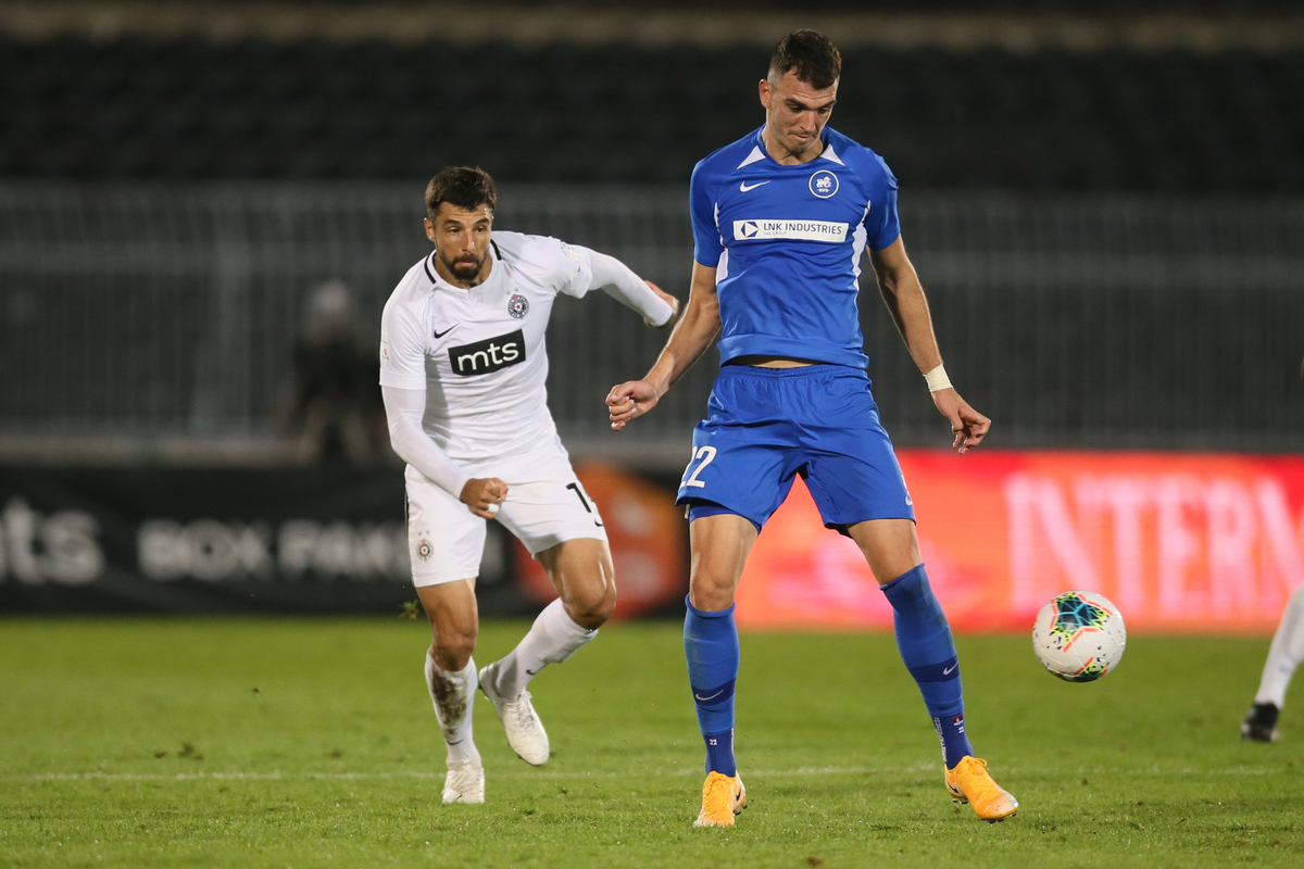 Darko Lemajić u dresu RFS na meču protiv Partizana