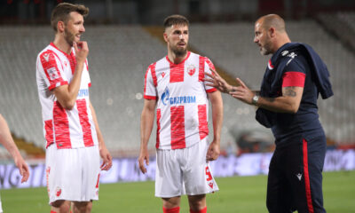NEMANJA MILUNOVIC, MILOS DEGENEK, DEJAN STANKOVIC trener fudbalera Crvene zvezde na utakmici Superlige Prvenstva Srbije protiv Zlatibora na stadionu Rajka Mitica, Beograd, 09.05.2021. godine Foto: Marko Metlas Fudbal, Crvena zvezda, Superliga Prvenstvo Srbije, Zlatibor