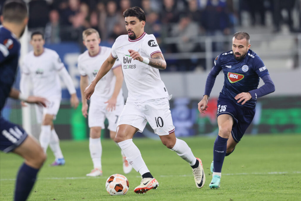 LUCAS PAQUETA Lukas Paketa fudbaler Vest Hema na utakmici UEFA Lige Evropa protiv TSC Backa Topola na stadionu TSC arena, Backa Topola 30.11.2023. godine Foto: Marko Metlas Fudbal, TSC Backa Topola, UEFA Liga Evropa, Vest Hem