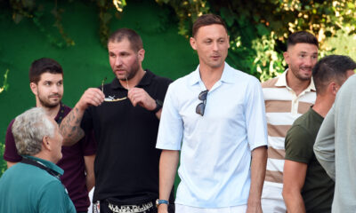 NEMANJA MATIC, predsednik fudbalera Jedinstva, na prvenstvenoj utakmici protiv Partizana, na stadionu Dragan Dzajic. Ub, 27.07.2024. foto: Nebojsa Parausic Fudbal, Jedinstvo, Partizan