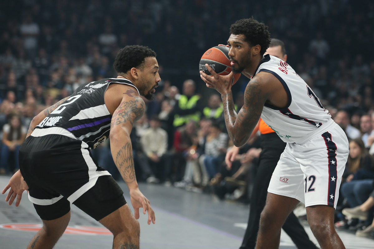 ARMONI BROOKS Armoni Bruks kosarkas Armanija na utakmici Evrolige protiv Partizana u hali Beogradska Arena, Beograd 15.11.2024. godine Foto: Ivica Veselinov / MN PRESS KOSARKA, BASKETBALL, EVROLIGA, EUROLEAGUE, PARTIZAN, ARMANI MILANO