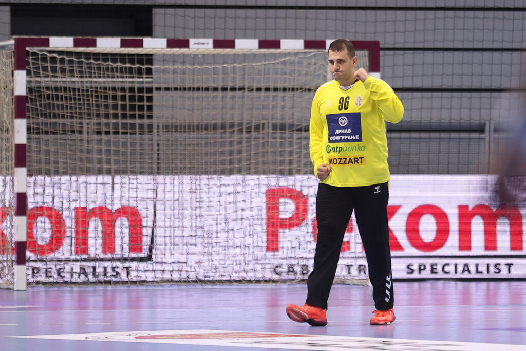 DEJAN MILOSAVLJEV golman rukometas Srbije na utakmici EHF kvalifikacija za Evropsko Prvenstvo protiv Spanije u SC Ibar, Kraljevo 13.03.2025. godine Foto: Ivica Veselinov / MN PRESS RUKOMET, HANDBALL, SRBIJA, SPANIJA, ESPANA, SPAIN, EHF