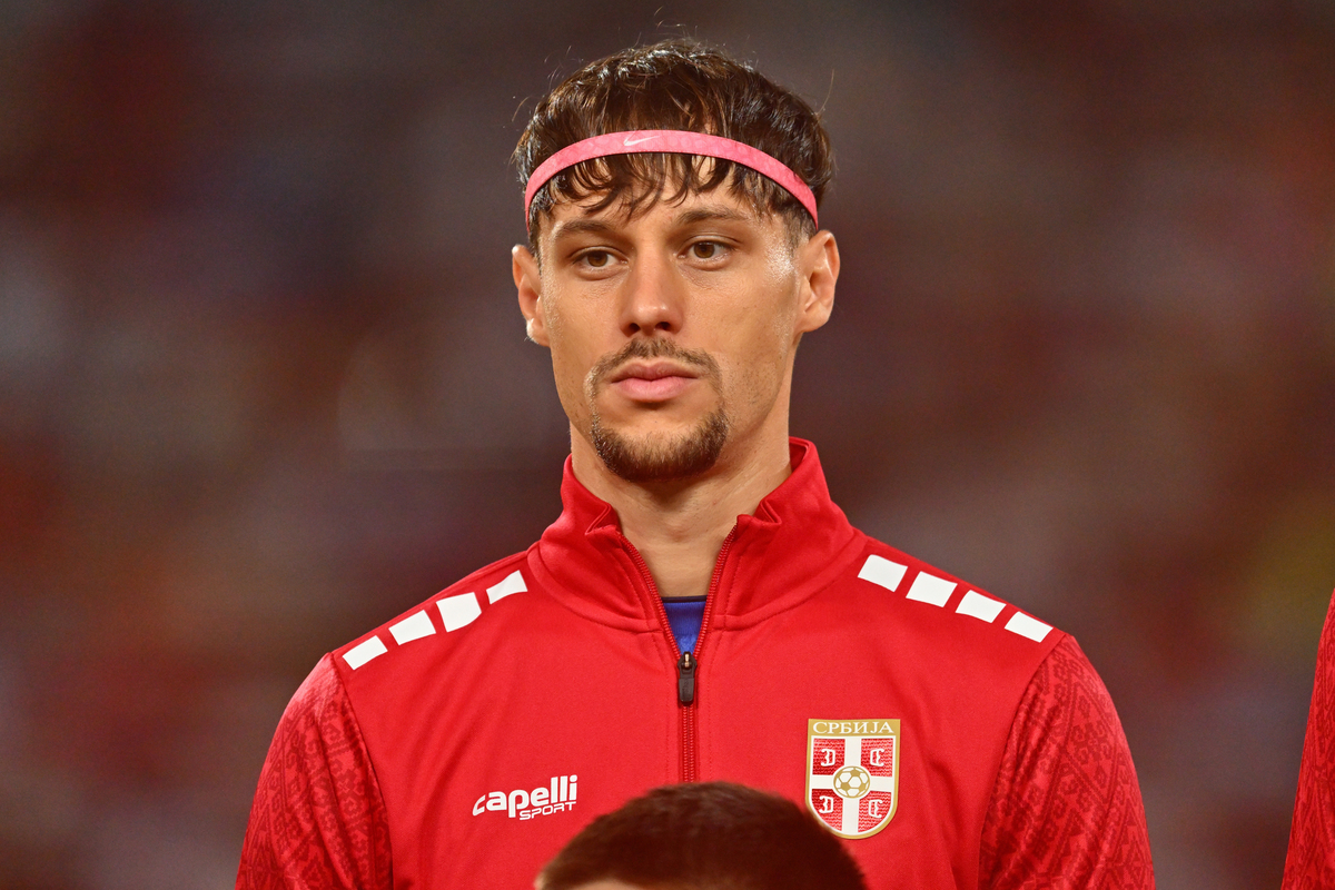 VELJKO BIRMANCEVIC fudbaler reprezentacije Srbije na utakmici kvalifikacija za FIFA Svetsko prvenstvo protiv Engleske na stadionu Rajko Mitic, Beograd 09.09.2025. godine Foto: Marko Metlas Fudbal, Reprezentacija, Srbija, Engleska, Kvalifikacije za Svetsko prvenstvo