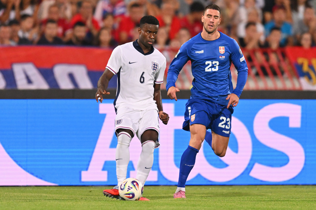 MARC GUEHI Mark Guehi fudbaler reprezentacije Engleske na utakmici kvalifikacija za FIFA Svetsko prvenstvo protiv Srbije na stadionu Rajko Mitic, Beograd 09.09.2025. godine Foto: Marko Metlas Fudbal, Reprezentacija, Srbija, Engleska, Kvalifikacije za Svetsko prvenstvo