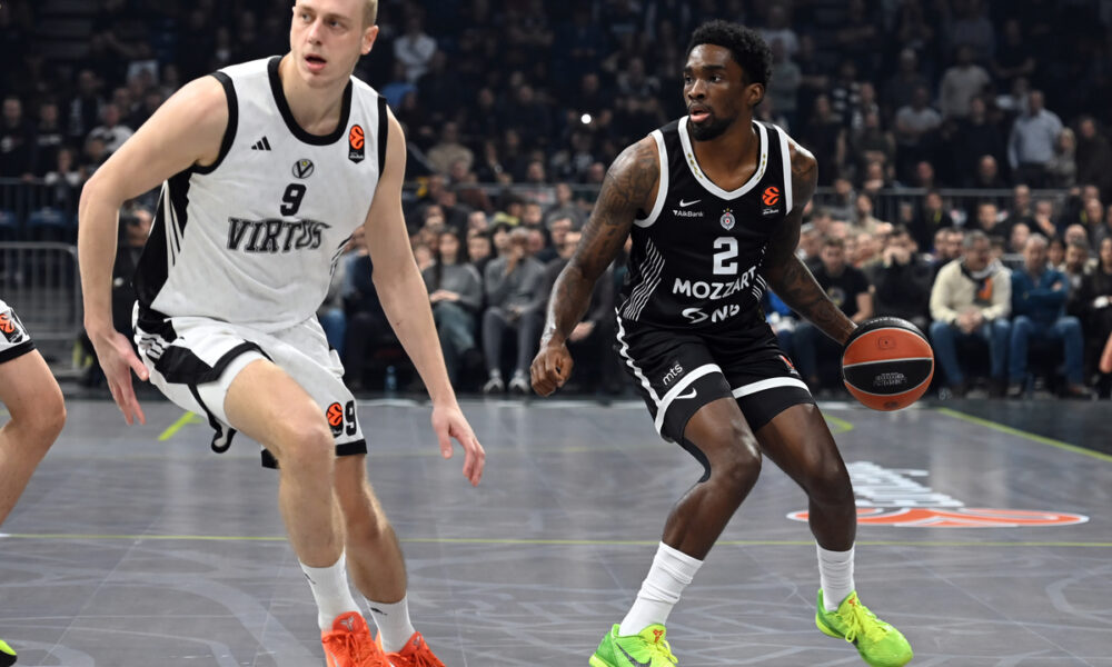 SHAKE MILTON Sejk Milton, kosarkas Partizana, na utakmici Evrolige protiv Virtusa, u Beogradskoj areni. Beograd, 17.12.2025. foto: Nebojsa Parausic Kosarka, Euroleague, Partizan, Virtus
