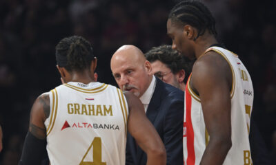 SASA OBRADOVIC trener kosarkasa Crvene zvezde na utakmici Evrolige protiv Virtusa Bolonja u hali Beogradska arena, Beograd 19.12.2025. godine Foto: Marko Metlas Kosarka, Crvena zvezda, Evroliga, Virtus Bolonja