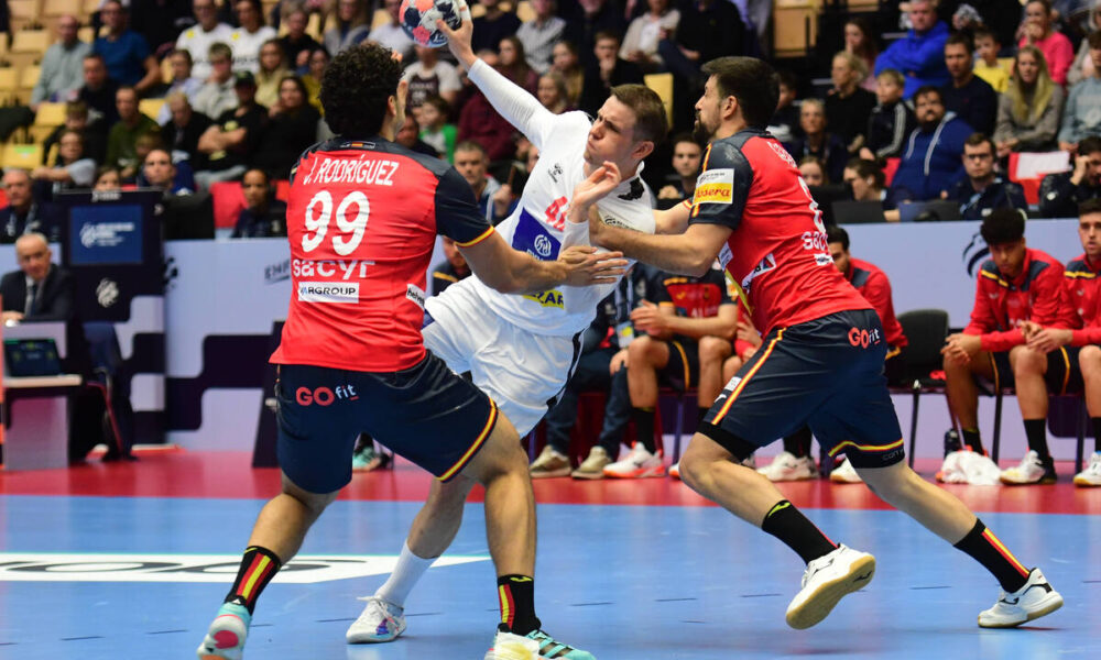 STEFAN DODIC, rukometas reprezentacije Srbije, na utakmici EHF Evropskog prvenstva protiv Spanije u hali Jiske bank boksen. Herning 15.01.2026. foto: MN Press Rukomet, Srbija, EHF Evropsko prvenstvo, Spanija