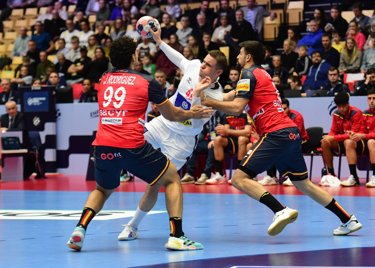 STEFAN DODIC, rukometas reprezentacije Srbije, na utakmici EHF Evropskog prvenstva protiv Spanije u hali Jiske bank boksen. Herning 15.01.2026. foto: MN Press Rukomet, Srbija, EHF Evropsko prvenstvo, Spanija