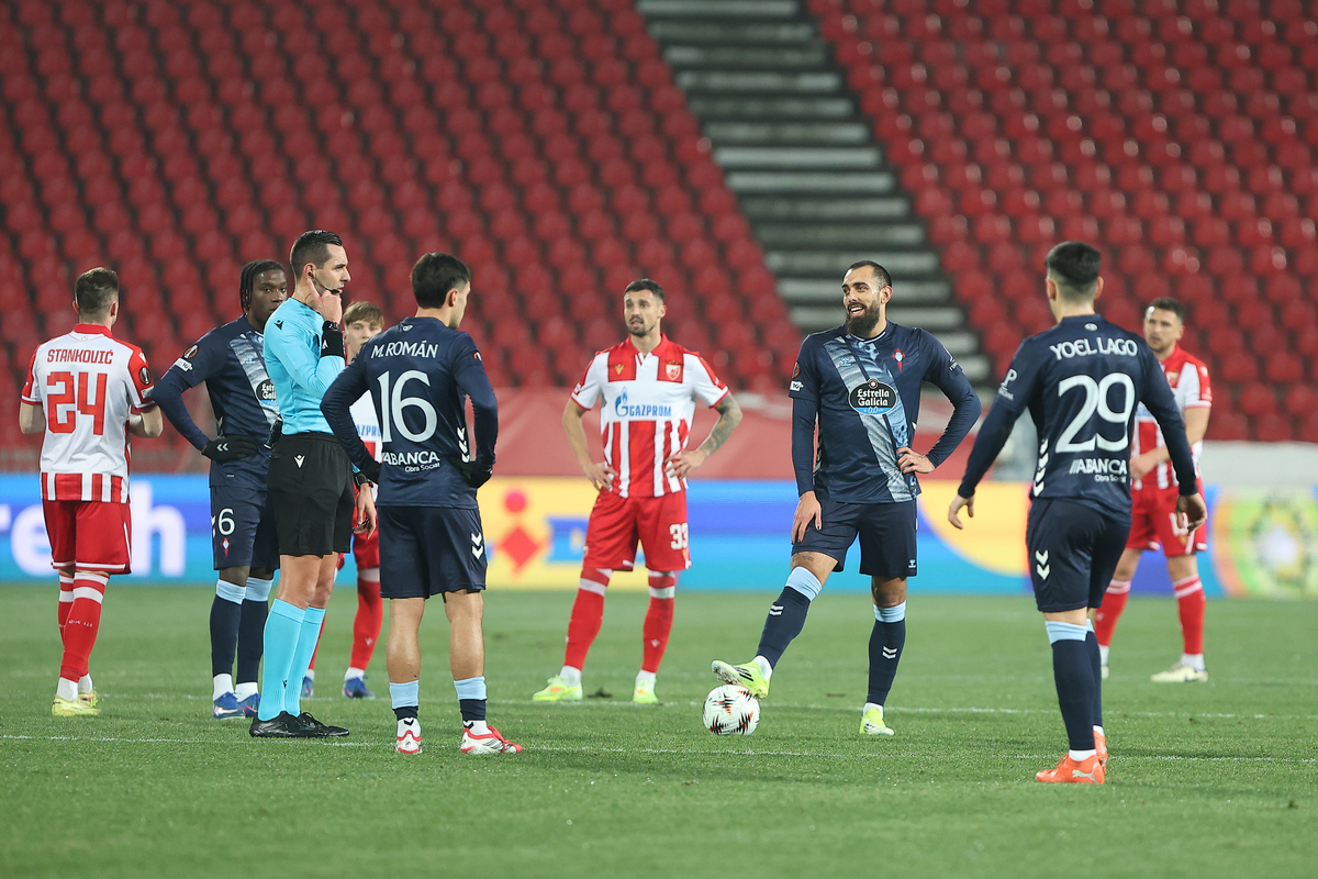 fudbaler Crvene Zvezde na utakmici UEFA Lige Evropa protiv Selte na stadionu Rajko Mitic, Beograd 29.01.2026. godine Foto: Ivica Veselinov / MN PRESS FUDBAL, FOOTBALL, UEFA CHAMPIONS LEAGUE, LIGA SAMPIONA, CRVENA ZVEZDA, RED STAR, SELTA, CELTA VIGO