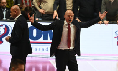 Trener Crvene zvezde, na utakmici Evrolige protiv Valensije, u hali Aleksandar Nikolic. Beograd, 06.01.2026. foto: Nebojsa Parausic Kosarka, Euroleague, Crvena zvezda, Valensija