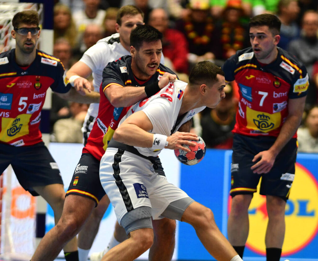 rukometas reprezentacije Srbije na utakmici EHF Evropskog prvenstva protiv Spanije u hali Jiske bank boksen, Herning 15.01.2026. godine Foto: MN PRESS Rukomet, Srbija, EHF Evropsko prvenstvo, Spanija