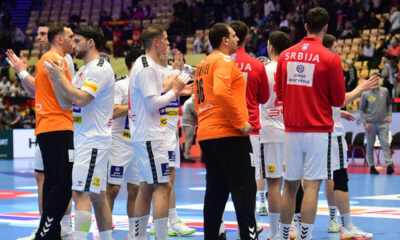 rukometas reprezentacije Srbije na utakmici EHF Evropskog prvenstva protiv Spanije u hali Jiske bank boksen, Herning 15.01.2026. godine Foto: MN PRESS Rukomet, Srbija, EHF Evropsko prvenstvo, Spanija