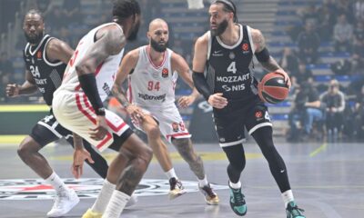 kosarkas Partizana na utakmici Evrolige protiv Olimpiojakosa Pirej u hali Aleksandar Nikolic Pionir, Beograd 14.01.2026. godine Foto: Marko Metlas Kosarka, Partizan, Evroliga, Olimpoijakos Pirej