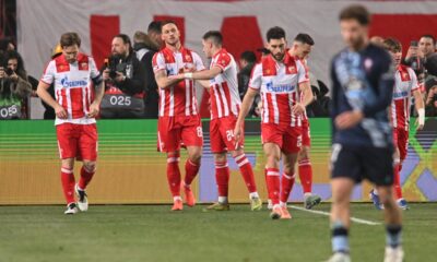 fudbaler Crvene zvezde na utakmici UEFA Lige Evropa protiv Selte Vigo na stadionu Rajka Mitica, Beograd 29.01.2026. godine Foto: Marko Metlas Fudbal, Crvena zvezda, UEFA Liga Evropa, Selta Vigo