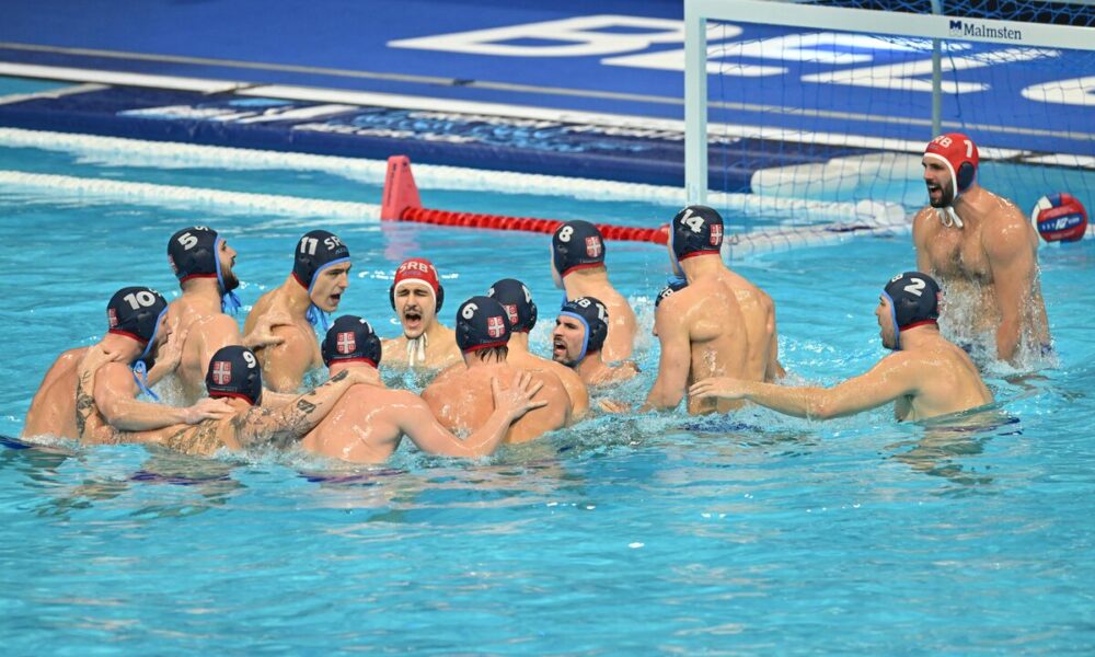 vaterpolista reprezentacije Srbije na utakmici FINA Evropskog prvenstva protiv Holandije na bazenu u hali Beogrdska arena, Beograd, 10.01.2026. godine Foto: Marko Metlas Vaterpolo, Srbija, FINA Evropsko prvenstvo, Holandija