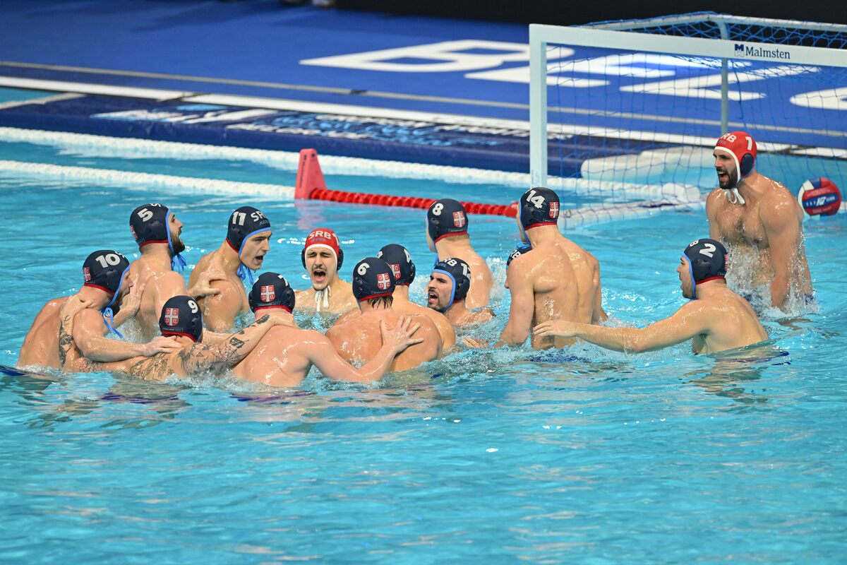 vaterpolista reprezentacije Srbije na utakmici FINA Evropskog prvenstva protiv Holandije na bazenu u hali Beogrdska arena, Beograd, 10.01.2026. godine Foto: Marko Metlas Vaterpolo, Srbija, FINA Evropsko prvenstvo, Holandija