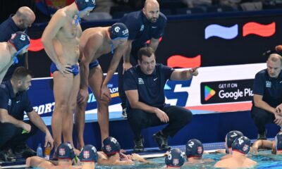 vaterpolista reprezentacije Srbije na utakmici FINA Evropskog prvenstva protiv Holandije na bazenu u hali Beogrdska arena, Beograd, 10.01.2026. godine Foto: Marko Metlas Vaterpolo, Srbija, FINA Evropsko prvenstvo, Holandija