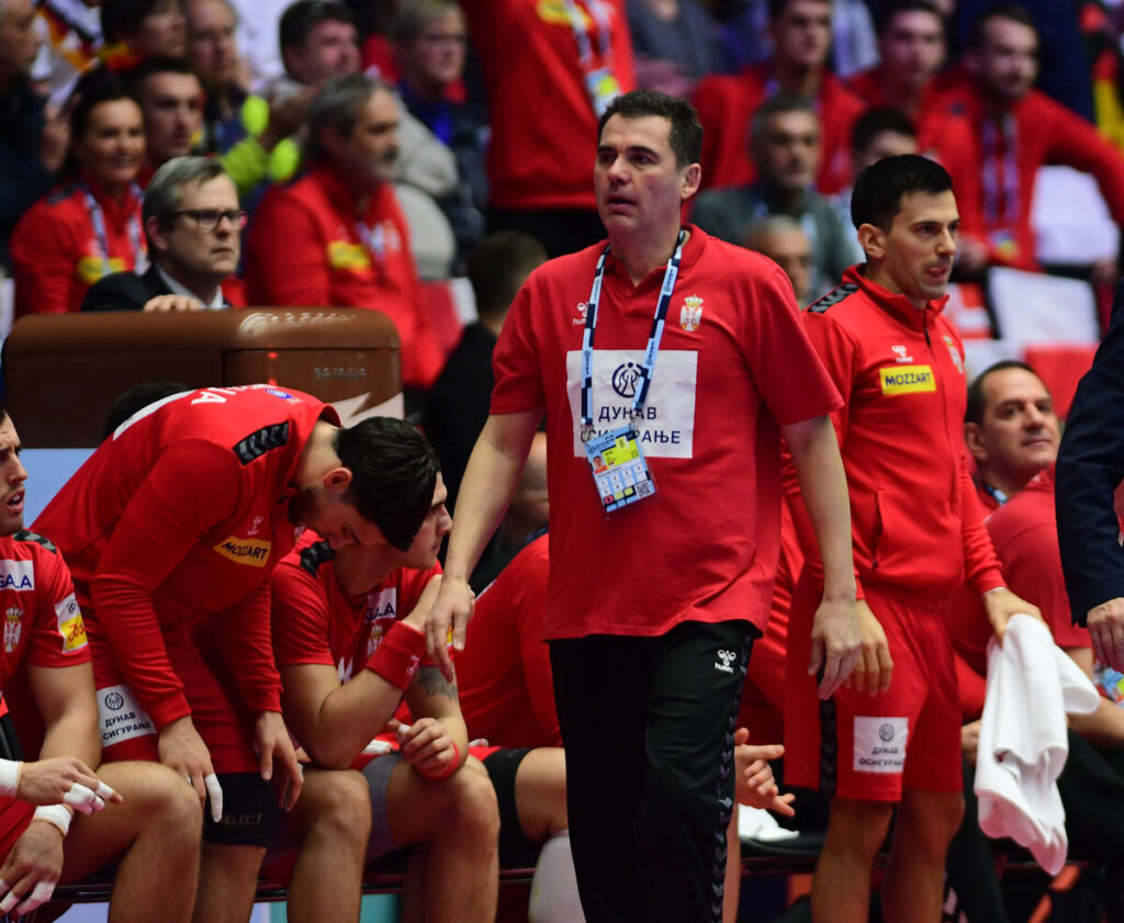 Selektor reprezentacije Srbije na utakmici EHF Evropskog prvenstva protiv Nemacke u hali Jiske bank boksen, Herning 17.01.2026. godine Foto: MN PRESS Rukomet, Srbija, EHF Evropsko prvenstvo, Nemacka