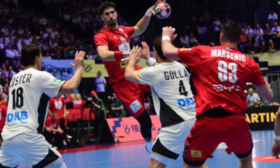 rukometas reprezentacije Srbije na utakmici EHF Evropskog prvenstva protiv Nemacke u hali Jiske bank boksen, Herning 17.01.2026. godine Foto: MN PRESS Rukomet, Srbija, EHF Evropsko prvenstvo, Nemacka