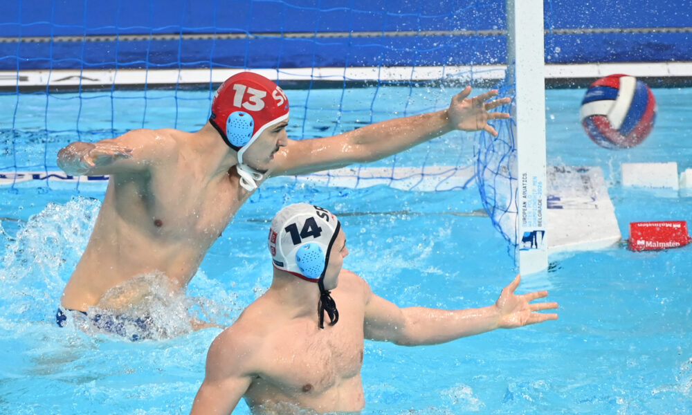 , vaterpolista Srbije, na utakmici Evropskog prvenstva protiv Italije, u Beogradskoj areni. Beograd, 23.01.2026. foto: Nebojsa Parausic Vaterpolo, European Water Polo Championship 2026, Srbija, Italija