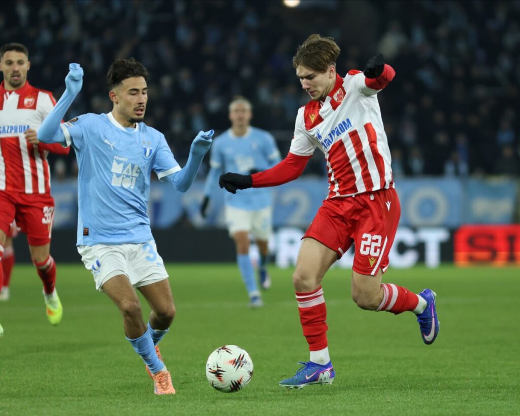 MALMO vs CRVENA ZVEZDA Malme, 22.01.2026. foto: MN Press / dt Fudbal, UEFA, Liga Evrope, Malme, Crvena zvezda
