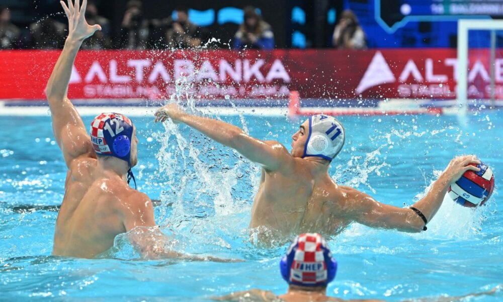 vaterpolista reprezentacije Italije na utakmici FINA Evropskog prvenstva protiv Hrvatske na bazenu u hali Beogradska arena, Beograd, 21.01.2026. godine Foto: Marko Metlas Vaterpolo, Hrvatska, FINA Evropsko prvenstvo, Italija