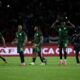 Nigeria national team react after winning on penalties during the Africa Cup of Nations third place game between Egypt and Nigeria in Casablanca, Morocco, Saturday, Jan. 17, 2026. (AP Photo/Themba Hadebe)