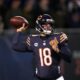 Chicago Bears quarterback Caleb Williams throws a pass during the second half of an NFL football game against the Detroit Lions, Sunday, Jan. 4, 2026, in Chicago. (AP Photo/Erin Hooley)
