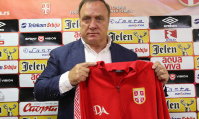 DICK ADVOCAAT Dik Advokat novi selektor i trener fudbalske reprezentacije Srbije na press konferenciji predstavljanje u Sportskom centru FSS, Stara Pazova 28.07.2014. godine Foto: Marko Metlas Fudbal, Srbija, Selektor, Trener