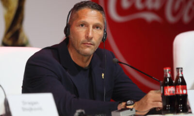 MARCO MATERAZZI Marko Materaci bivsi fudbaler reprezentacije Italije na predstavljanju pehara, FIFA turneja pehara Svetskog prvenstva hala Belekspo, Beograd 20.09.2022. godine Foto: Marko Metlas Fudbal, Srbija, FIFA World Cup Trophy tour