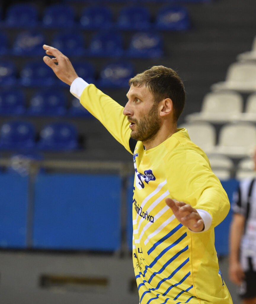 DARKO ARSIC golman, rukometas Metaloplastike, na prvenstvenoj utakmici protiv Partizana, u hali Banjica. Beograd, 22.10.2022. foto: Nebojsa Parausic Rukomet, Partizan, Metaloplastika