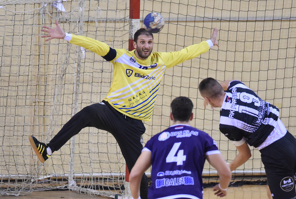 DARKO ARSIC golman, rukometas Metaloplastike, na prvenstvenoj utakmici protiv Partizana, u hali Banjica. Beograd, 22.10.2022. foto: Nebojsa Parausic Rukomet, Partizan, Metaloplastika
