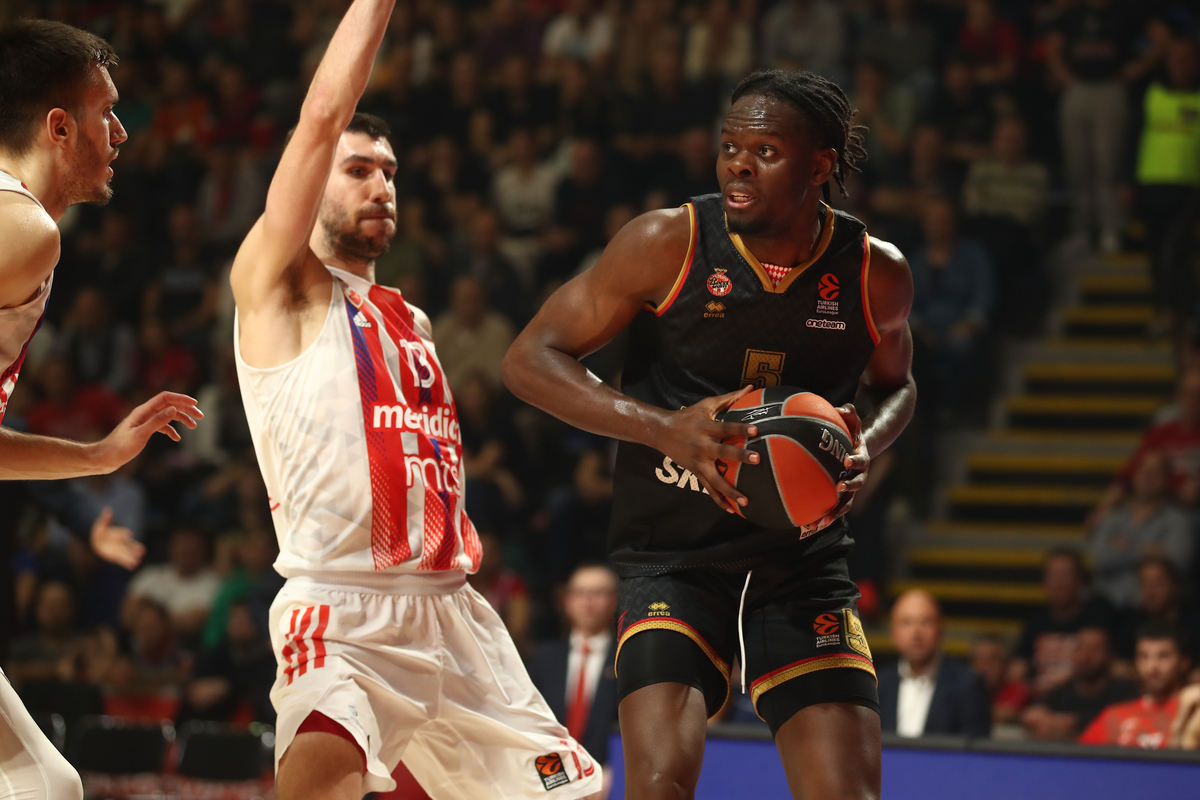 YOAN MAKOUNDOU Joan Makundu kosarkas Monaka na utakmici Evrolige protiv Crvene Zvezde u hali Aleksandar Nikolic, Beograd 12.01.2023. Foto: Ivica Veselinov / MN PRESS KOSARKA, BASKETBALL, EVROLIGA, EUROLEAGUE, CRVENA ZVEZDA, MONACO, MONAKO