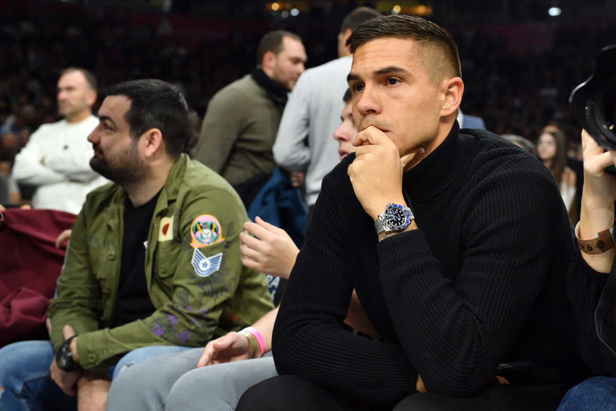 UROS DJURDJEVIC fudbaler kosarkasi Partizana na utakmici Evrolige protiv Panatinaikosa Atina u hali Beogradska arena, Beograd 05.12.2024. godine Foto: Marko Metlas Kosarka, Partizan, Evroliga, Panatinaikos Atina