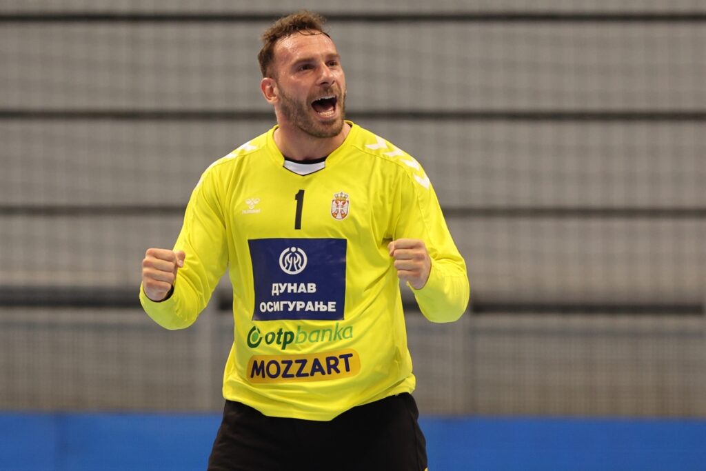 VLADIMIR CUPARA golman, rukometas reprezentacije Srbije na utakmici kvalifikacija za Evropsko prvenstvo protiv Italije u hali SC Ibar. Kraljevo, 11.05.2025. foto: Mladjan Ivanovic / MN PRESS Rukomet, Srbija, Kvalifikacije za Evropsko prvenstvo, Italija