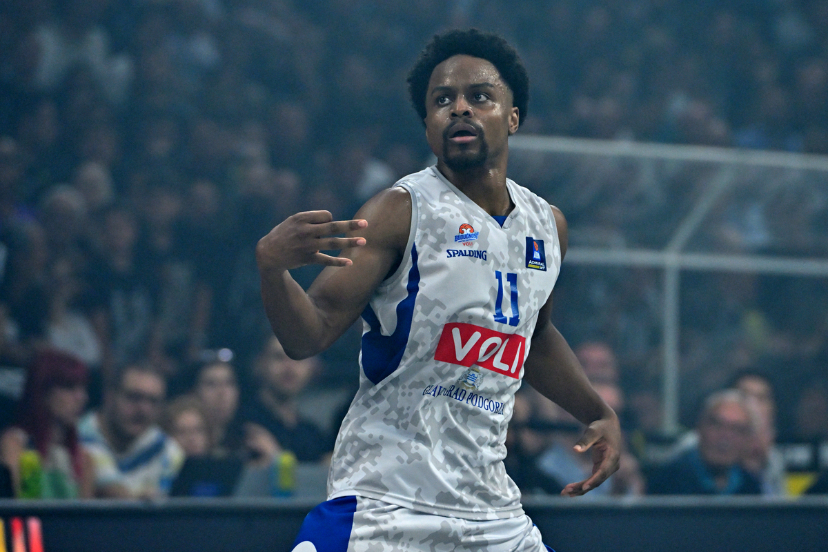 KEVIN DUANE FERRELL JR Kevin Dvejn Ferel Dzunior kosarkas Buducnosti Podgorica na utakmici finala Jadranske ABA lige protiv Partizana u hali Beogradska arena, Beograd 12.06.2025. godine Foto: Marko Metlas Kosarka, Partizan, Jadranska ABA liga, Buducnost Podgorica