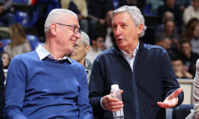 ZORAN RADOVIC i SVETISLAV PESIC na utakmici kvalifikacija za FIBA Svetsko Prvenstvo kosarkasa Srbije protiv Svajcarske u hali Aleksandar Nikolic, Beograd 27.11.2025. godine Foto: Ivica Veselinov / MN PRESS KOSARKA, BASKETBALL, KVALIFIKACIJE, SRBIJA, SVAJCARSKA, SWITZERLAND, SERBIA, WORLD CUP QUALIFIERS