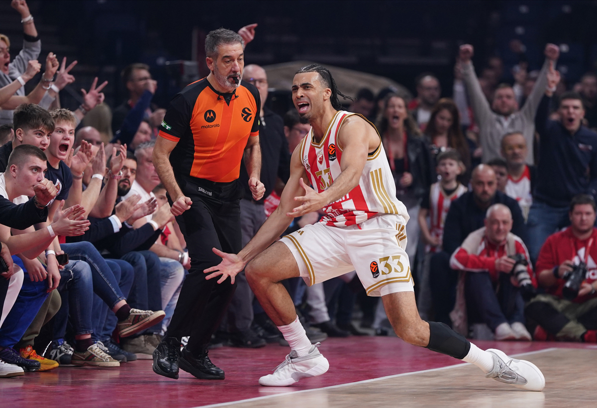 JORDAN NWORA Dzordan Nvora, kosarkas Crvene zvezde, na utakmici Evrolige protiv Dubaia, u Beogradskoj areni. Beograd, 30.01.2026. foto: MN Press / ds Kosarka, Euroleague, Crvena zvezda, Dubai