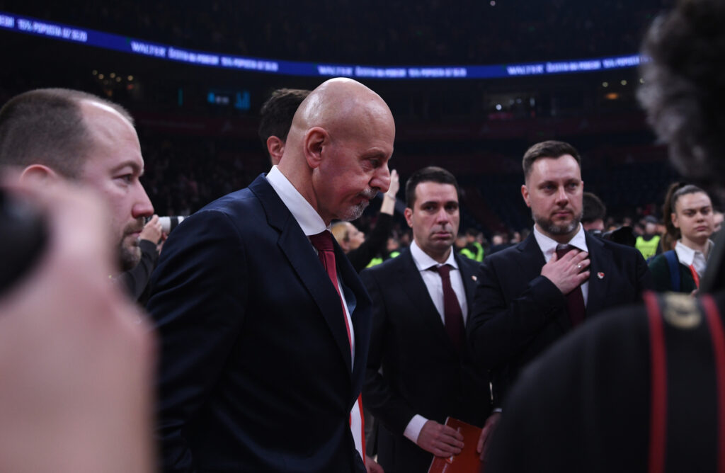 SASA OBRADOVIC, trener kosarkasa Crvene zvezde, na utakmici Evrolige protiv Dubaia, u Beogradskoj areni. Beograd, 30.01.2026. foto: MN Press / ds Kosarka, Euroleague, Crvena zvezda, Dubai