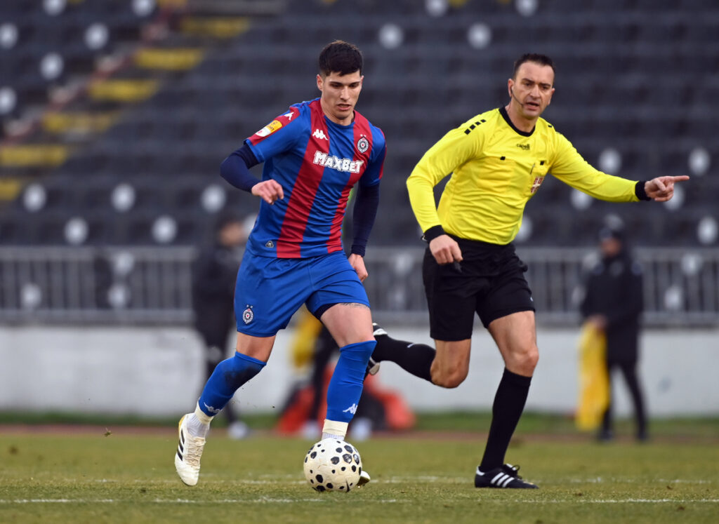 MILAN VUKOTIC, fudbaler Partizana, na prvenstvenoj utakmici protiv Radnickog, na stadionu JNA. Beograd, 31.01.2026. foto: Nebojsa Parausic Fudbal, Partizan, Radnicki Nis
