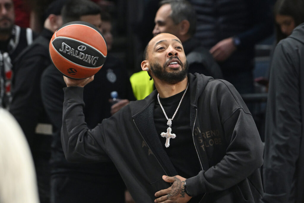 CARLIK JONES Karlik Dzons kosarkas Partizana na utakmici Evrolige protiv Panatinikosa Atina u hali Beogradska arena, Beograd 05.02.2026. godine Foto: Marko Metlas Kosarka, Partizan, Evroliga, Panatinaikos Atina