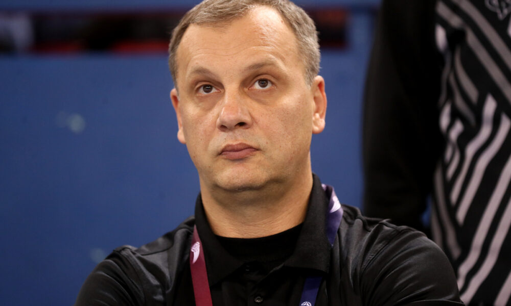 DJORDJE CIRKOVIC, trener rukometasa Partizana, na prvenstvenoj utakmici protiv Crvene zvezde u hali na Banjici. Beograd, 07.02.2026. photo: MN PRESS / vm Rukomet, Partizan, Crvena zvezda