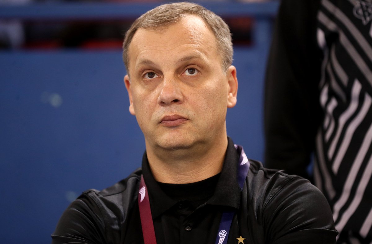 DJORDJE CIRKOVIC, trener rukometasa Partizana, na prvenstvenoj utakmici protiv Crvene zvezde u hali na Banjici. Beograd, 07.02.2026. photo: MN PRESS / vm Rukomet, Partizan, Crvena zvezda
