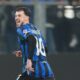 Atalanta's Lazar Samardzic celebrates after scoring their fourth goal during the Champions League second leg playoff match between Atalanta and Borussia Dortmund in Bergamo, Italy, Wednesday, Feb. 25, 2026. (Spada/LaPresse via AP)