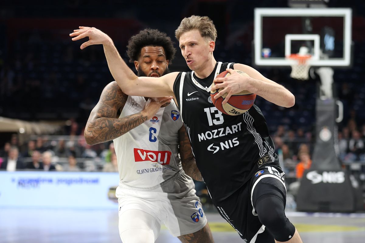 kosarkas Partizana na utakmici ABA lige protiv Buducnosti u hali Beogradska Arena, Beograd 15.02.2026. godine Foto: Ivica Veselinov / MN PRESS KOSARKA, BASKETBALL, ABA LIGA, ABA LEAGUE, JADRANSKA LIGA, ADRIATIC LEAGUE, KK PARTIZAN, KK BUDUCNOST PODGORICA