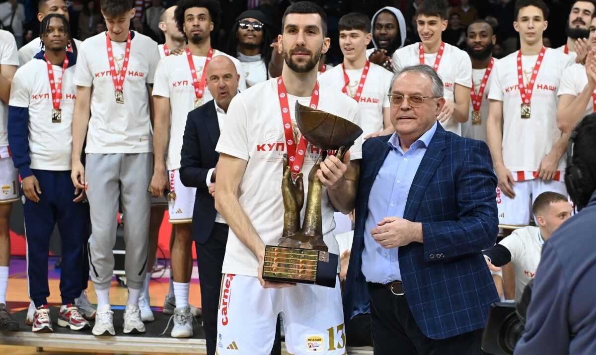 , kosarkas Crvene zvezde, na utakmici finala kupa Koraca protiv Mege, u hali Cair. Nis, 21.02.2026. foto: Nebojsa Parausic Kosarka, KRK, Crvena zvezda, Mega