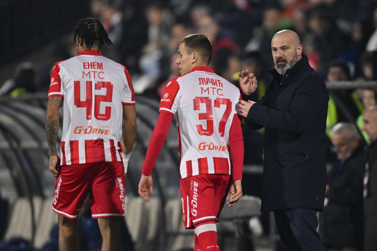 fudbaler Crvene zvezde na utakmici Superlige Prvenstva Srbije protiv Zeleznicara Pancevo na stadionu SC Mladost, Pancevo, 14.02.2026. godine Foto: Marko Metlas Fudbal, Crvena zvezda, Superliga Prvenstvo Srbije, Zeleznicar Pancevo