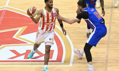 JARED BUTLER Dzared Batler, kosarkas Crvene zvezde, na utakmici ABA lige protiv Igokee, u hali Ranko Zeravica. Beograd, 15.02.2026. foto: Nebojsa Parausic Kosarka, ABA League, Crvena zvezda, Igokea