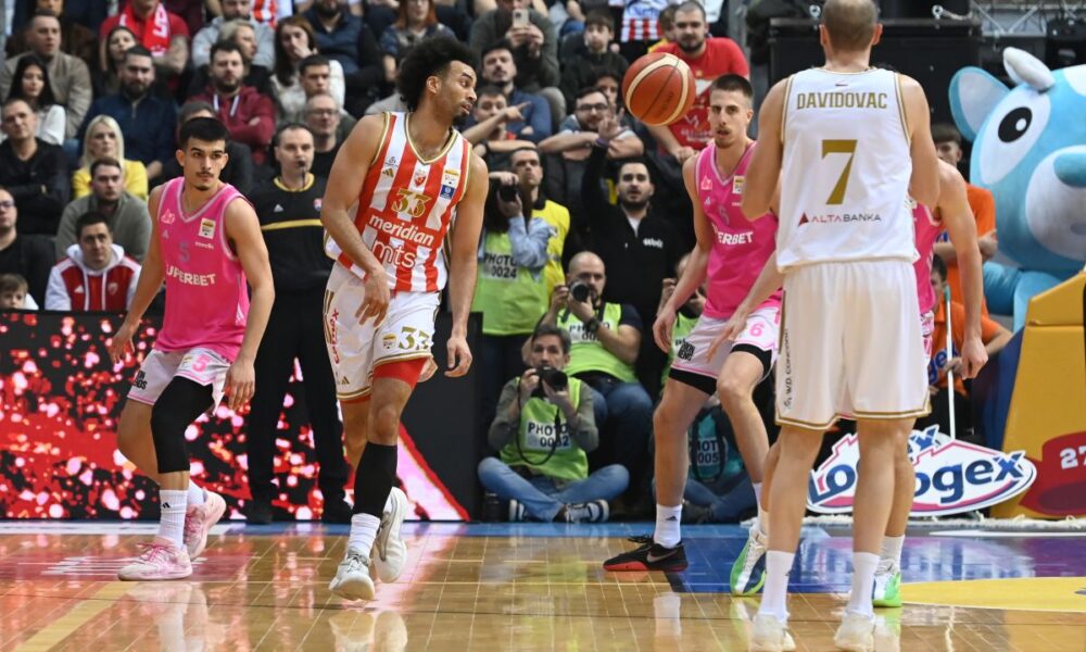 , kosarkas Crvene zvezde, na utakmici finala kupa Koraca protiv Mege, u hali Cair. Nis, 21.02.2026. foto: Nebojsa Parausic Kosarka, KRK, Crvena zvezda, Mega