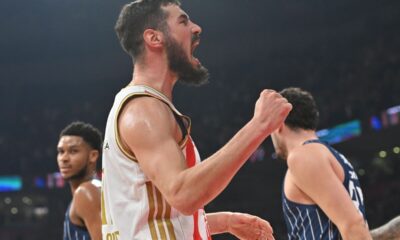 kosarkas Crvene zvezde na utakmici Evrolige protiv Anadolu Efesa Istanbul u hali Beogradska arena, Beograd 25.02.2026. godine Foto: Marko Metlas Kosarka, Crvena zvezda, Evroliga, Anadolu Efes Istanbul